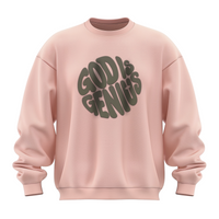 "GOD IS GENIUS" PULLOVER -PEACH