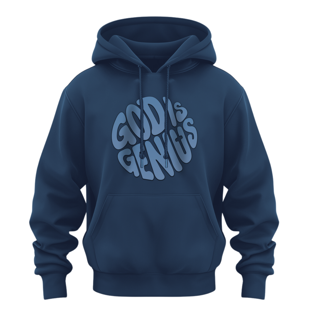 "GOD IS GENIUS" HOODIE - BLUE