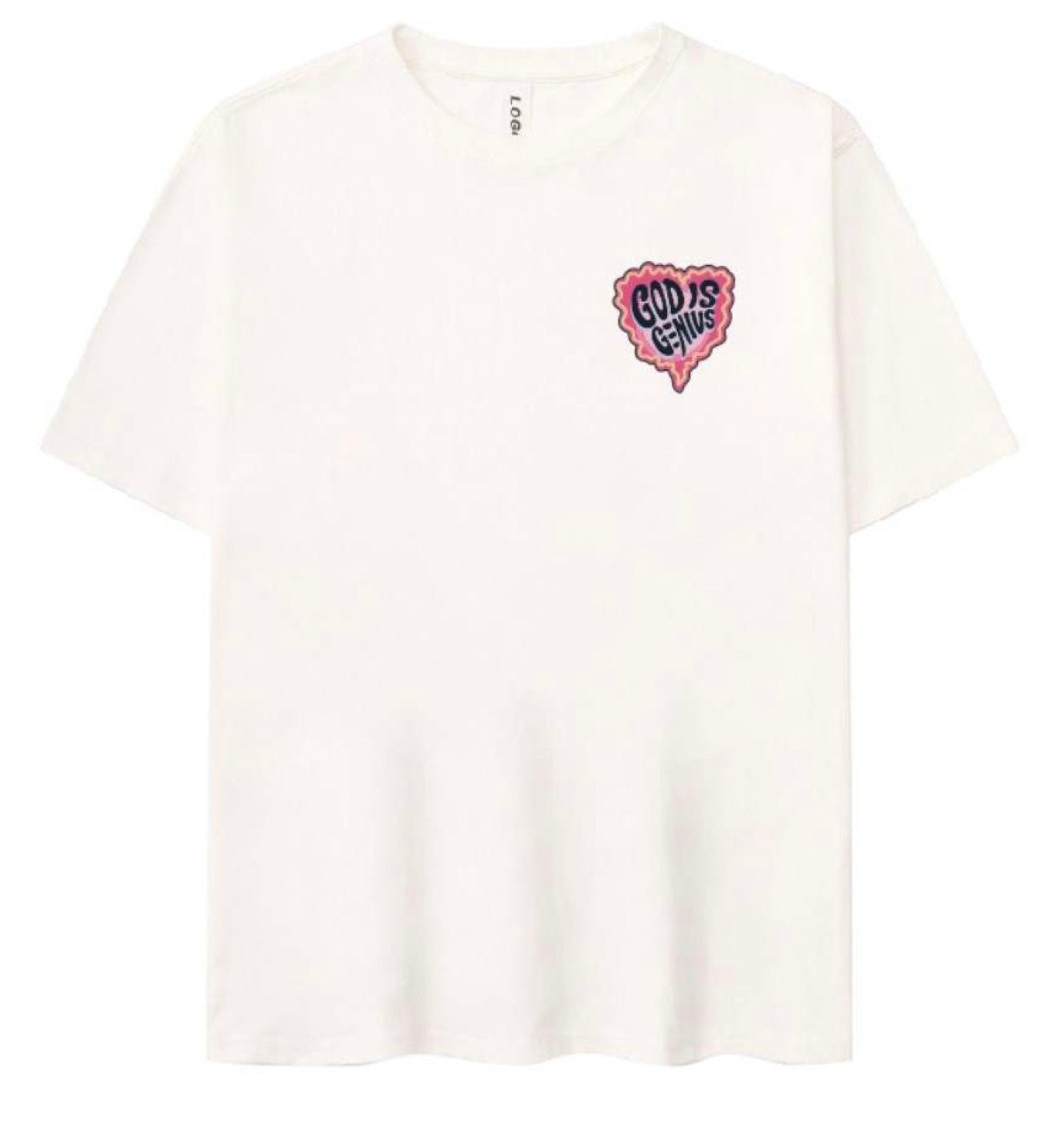 "GOD IS" GRAPHIC - WHITE