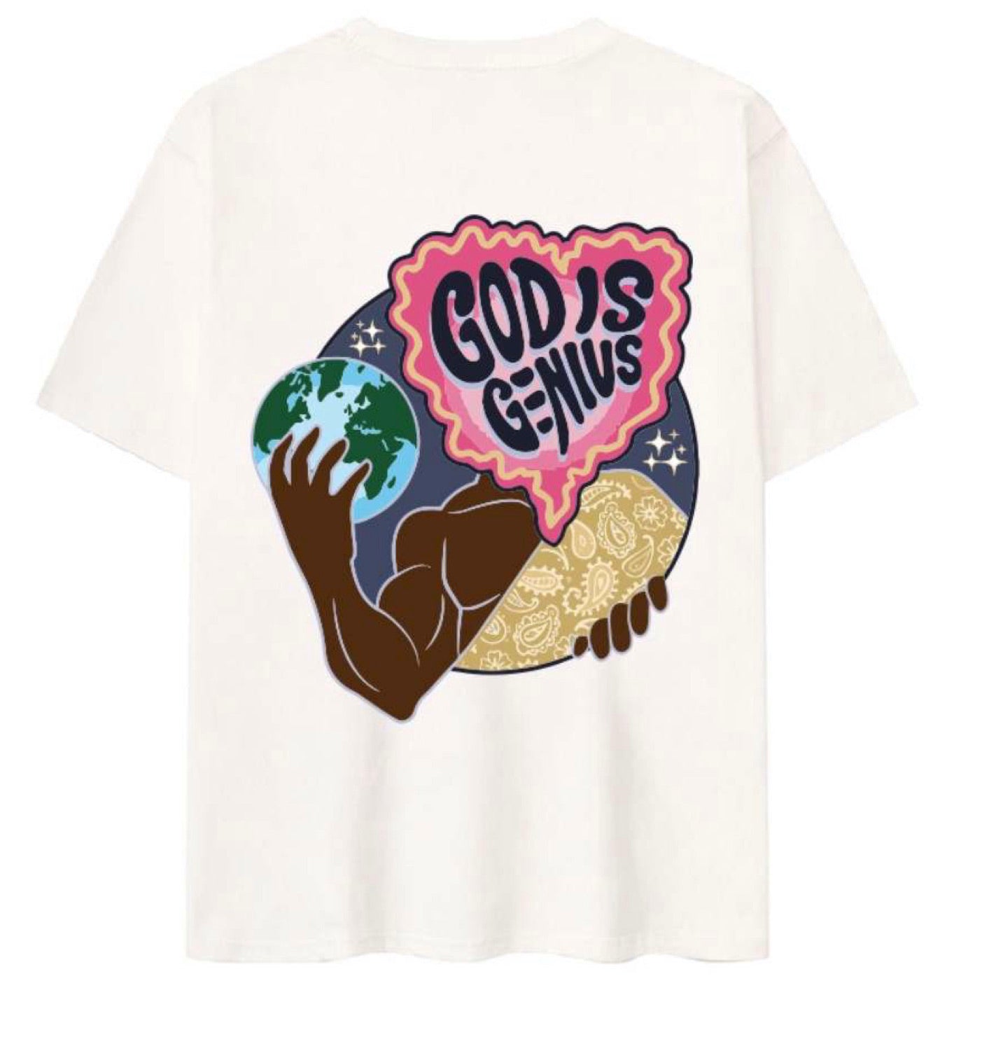 "GOD IS" GRAPHIC - WHITE
