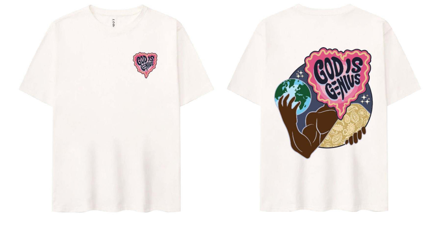 "GOD IS" GRAPHIC - WHITE