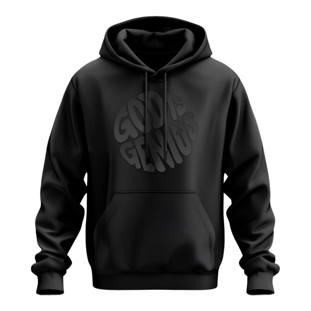 "GOD IS GENIUS" HOODIE - BLACK